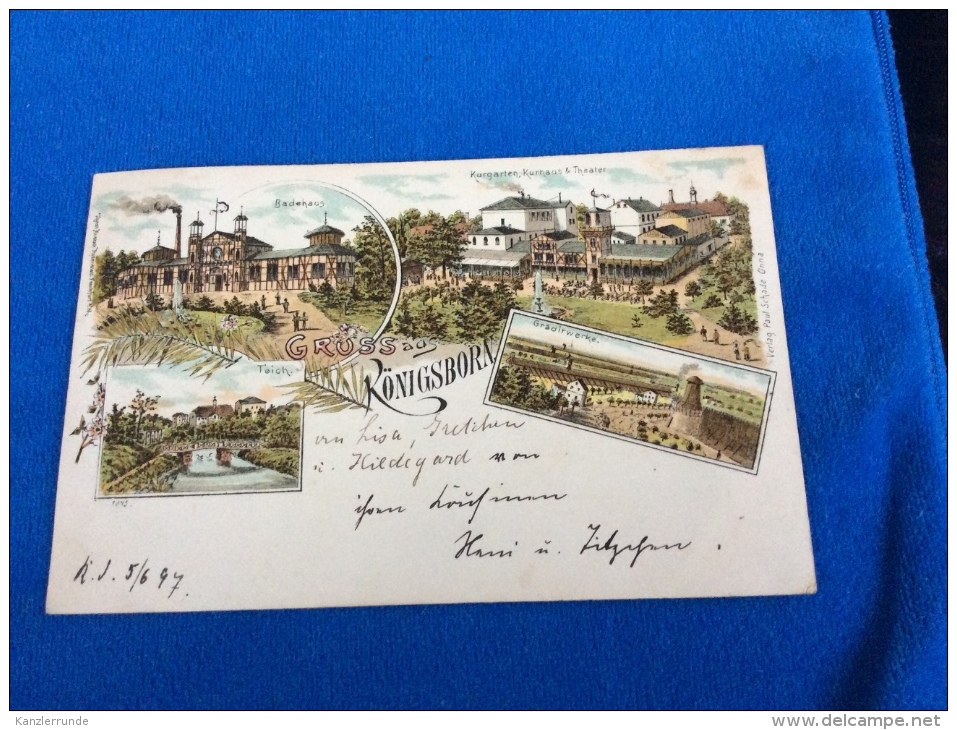 Königsborn Unna PLZ 59425 Gruss Aus Ansichtskarte Litho Postkarte Original Um 1897 - Unna