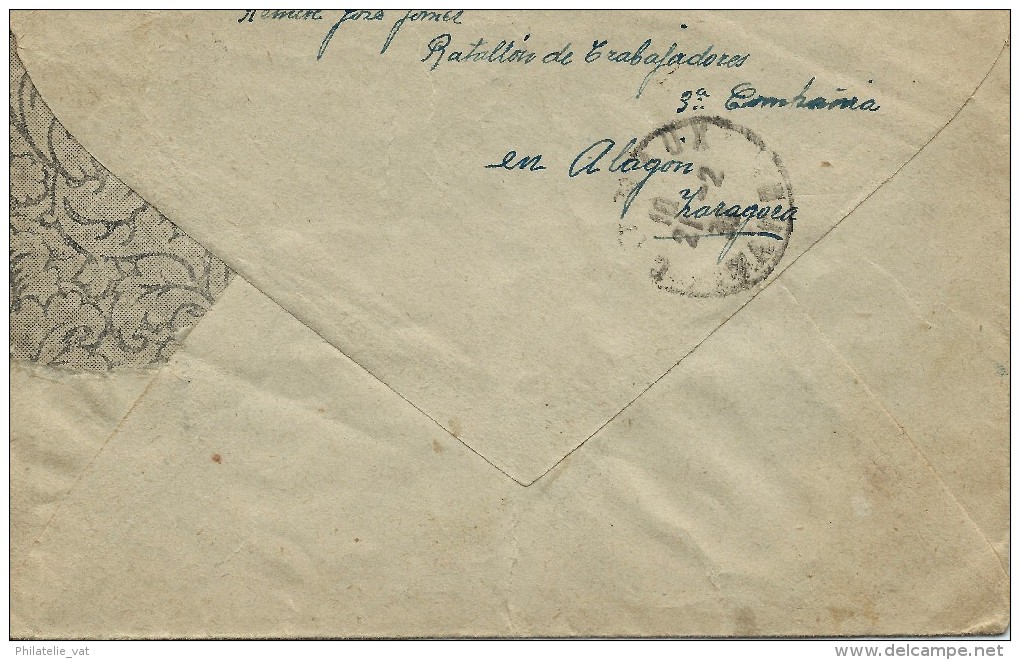 ESPAGNE LETTRE AVEC CENSURE ALAGON POUR LA FRANCE . A Voir Pour étude (lot 1016) - Republikeinse Censuur