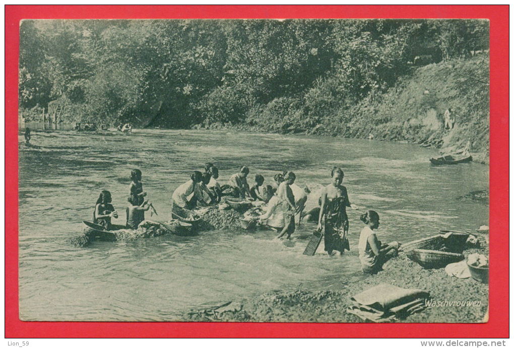 158263 / Dutch East Indies 1912 - Washerwomen WASCHVROUWEN , INDONESIA  Indonesie  Indonesie - Indes Néerlandaises