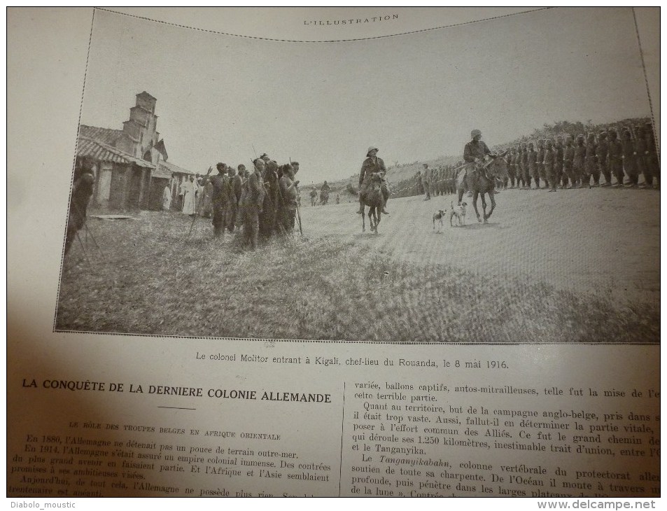 1917 : ATHENES;Mont-Athos;Dirigeable de Marine;Kigali;Tanganyika; Ujiji-Kigoma;Ecole des mutilés aux champs;Trafalgar-Sq