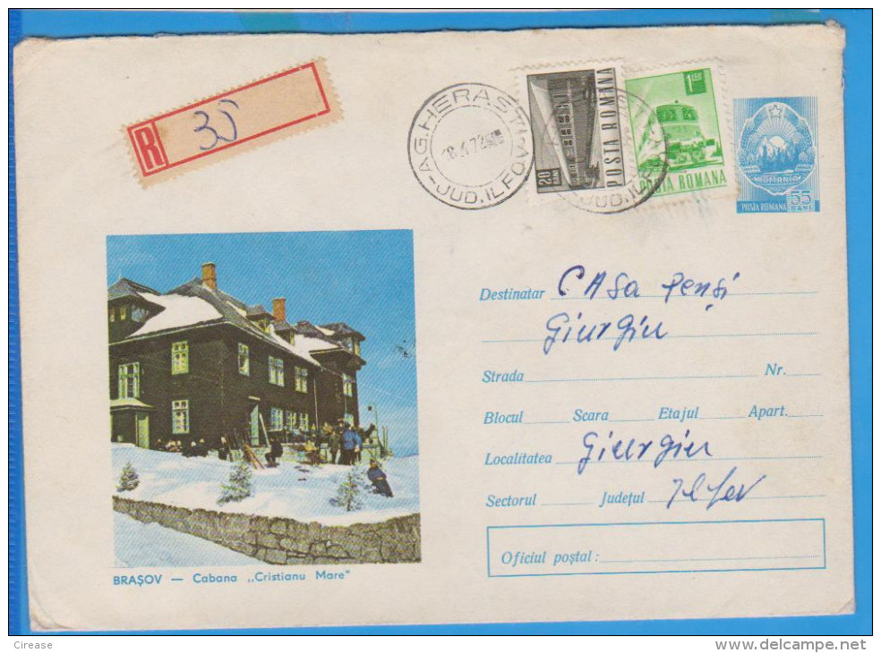 Brasov Tourism Motel  Romania Postal Stationery Cover 1971 - Hôtellerie - Horeca