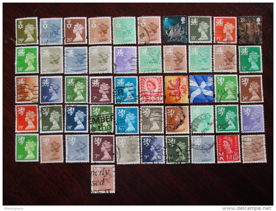 GB REGIONALS COLLECTION Of 51 DIFFERENT ALL USED COPIES To Include Varieties. - Sin Clasificación