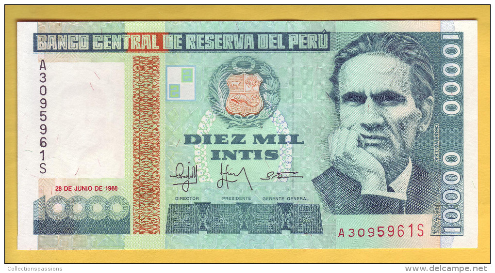 PEROU - Billet De 10000 Intis. 28-06-88.  Pick: 140. NEUF - Peru