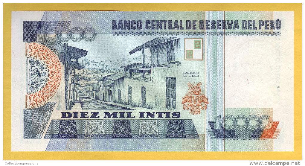 PEROU - Billet De 10000 Intis. 28-06-88.  Pick: 140. NEUF - Perù