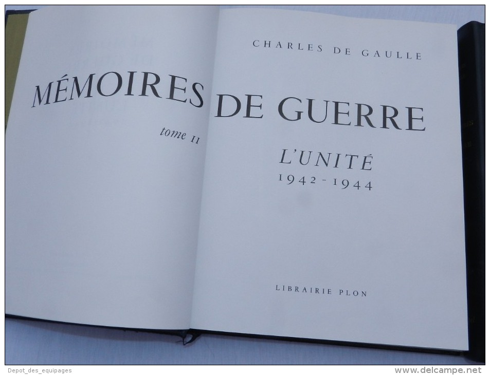 CHARLES DE GAULLE - MEMOIRES DE GUERRES - 2 TOMES EDITION LUXE !!!!!!!!!!! 4 kilos !!!