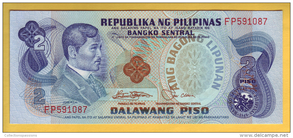 PHILIPPINES - Billet De 2 Piso. 1978.  Pick: 159c. NEUF - Filipinas