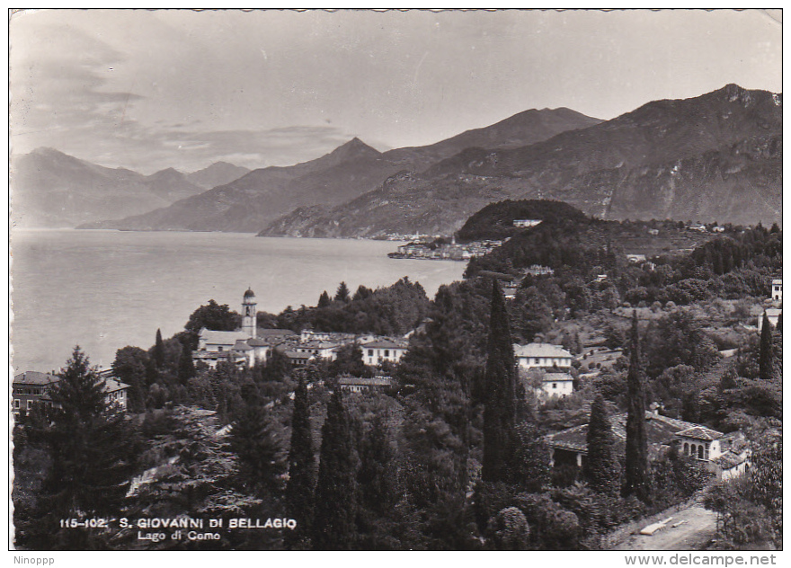 Italy 1954 Postcard, Bellagio, Sent To Great Britain - Interi Postali