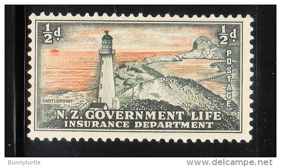 New Zealand 1947-65 Lighthouse 1/2p Mint - Neufs