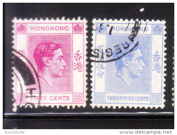 Hong Kong 1938-48 KG VI 2v Used - Used Stamps
