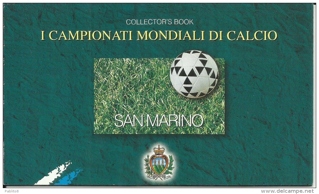 SAN MARINO 1998 COPPA DEL MONDO DI CALCIO FRANCIA LIBRETTO WORLD CUP SOCCER FRANCE 98 BOOKLET USATO 1° G. USED 1TH DAY - Postzegelboekjes