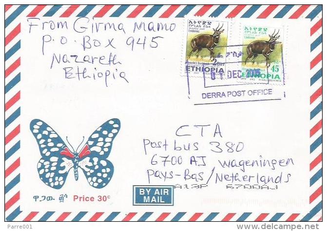 Ethiopia 2005 Derra Postal Agency Bushbuck Antilope Cover - Ethiopië