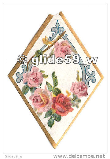 Etiquette Losange Emballage Savon Roses 1 - Labels