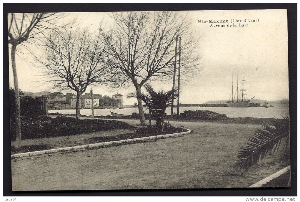 CPA ANCIENNE- FRANCE- SAINTE-MAXIME (83)- AVENUE DE LA GARE EN HIVER- GRAND VOILIER- - Sainte-Maxime