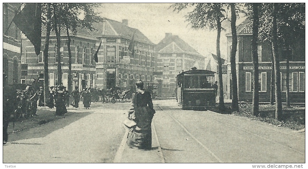 Oostakker - Slootendries - Arrivée Du Vicinal - Tram, Geanimeerd ( Voir Verso ) - Gent