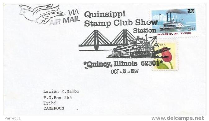USA 1997 Quincy Peddle Boat Ship Bridge Cover - 1991-2000