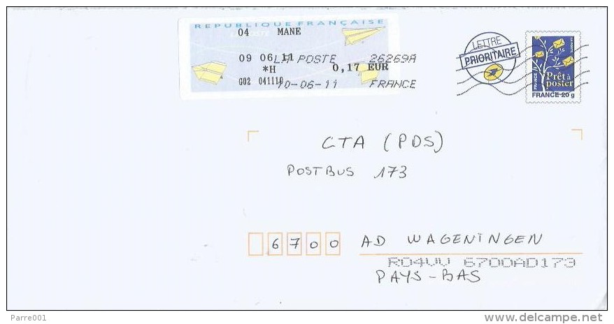 France 2011 Mane Meter Franking EMA PAP Postal Stationary Cover - PAP:  Varia (1995-...)