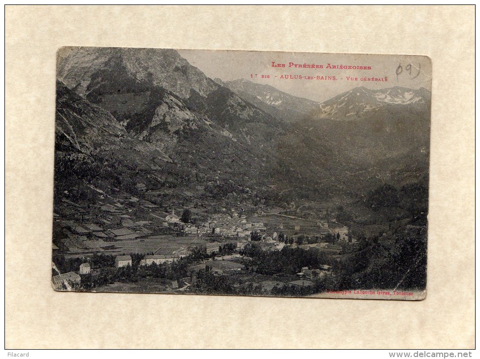 50566    Francia,    Aulus-les-Bains,  Vue  Generale,  VG  1913 - Oust