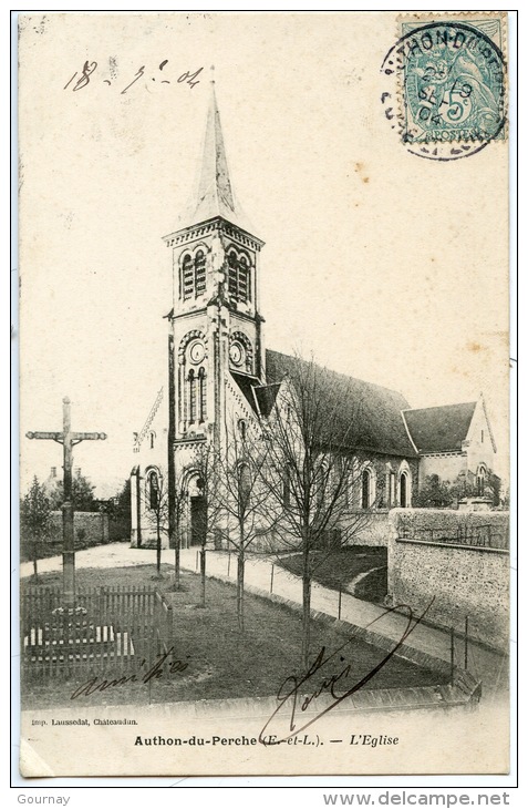 Authon Du Perche : L'église - Imp Laussedat Chateaudun - Autres & Non Classés