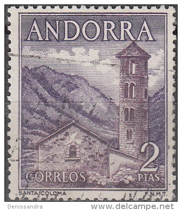Andorre Espagnol 1963 Yvert 56 O Cote (2015) 0.15 Euro Eglise De Santa Coloma - Gebraucht