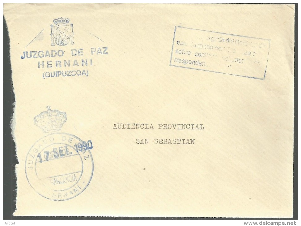 HERNANI GUIPUZCOA  CC CON FRANQUICIA JUZGADO PAZ - Franchise Postale