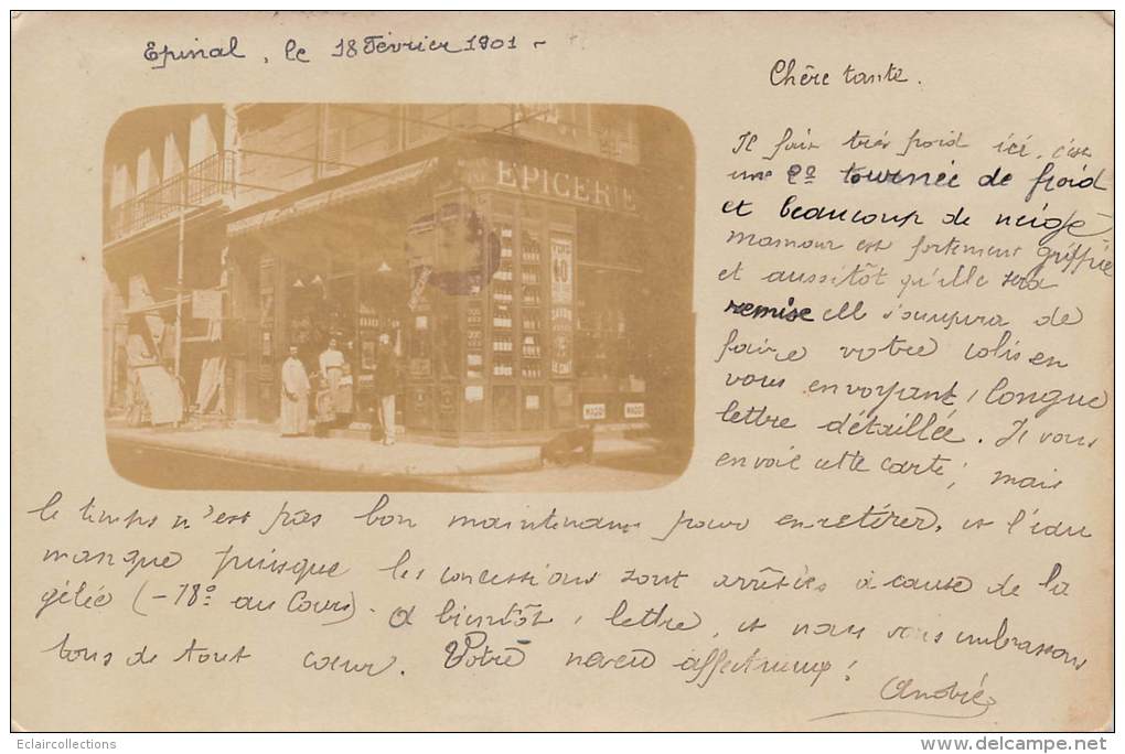 Epinal    88     Epicerie   (carte Photo  1901) Peut être Exemplaire Unique - Epinal