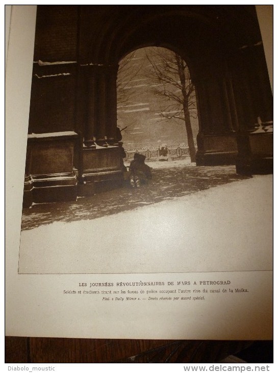 1917:Révolution RUSSE;Monastir;Tzervena-Stena;Negotchani;US FLEET;Travaux Béton Armé Des Allemands;RINGKANONENBATTERIE - L'Illustration