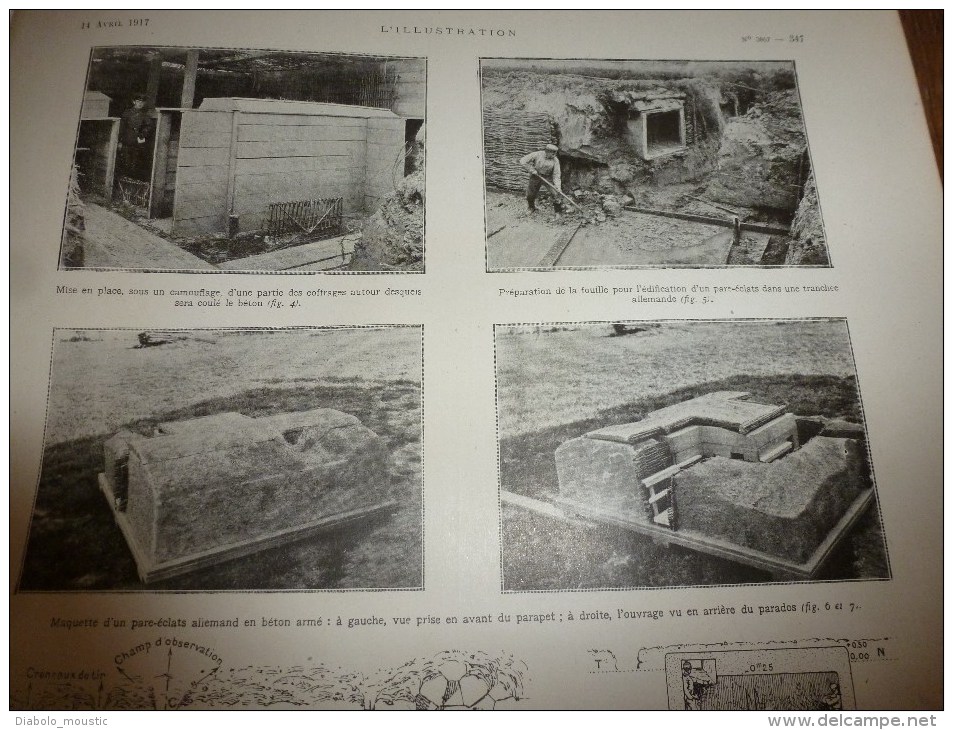 1917:Révolution RUSSE;Monastir;Tzervena-Stena;Negotchani;US FLEET;Travaux Béton Armé des allemands;RINGKANONENBATTERIE