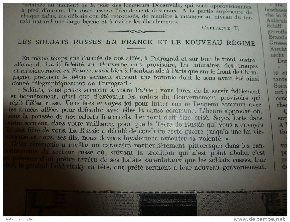 1917:Révolution RUSSE;Monastir;Tzervena-Stena;Negotchani;US FLEET;Travaux Béton Armé des allemands;RINGKANONENBATTERIE