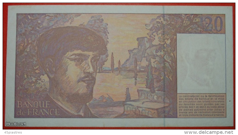 *•  DEBUSSY &#9733; FRANCE 20 FRANCS 1997! ATTRACTIVE CONDITION! LOW START &#9733; NO RESERVE! - 20 F 1980-1997 ''Debussy''