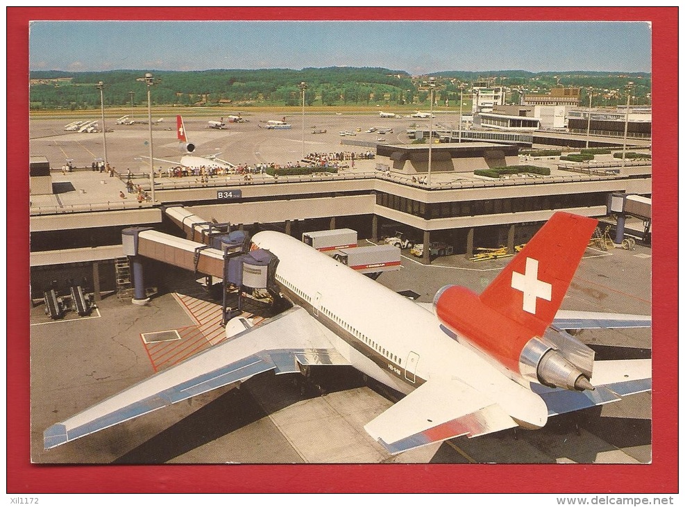 TDS2-19 Airport Zürich Kloten, Long Courrier Boeing Swissair,  Nicht Gelaufen - Kloten