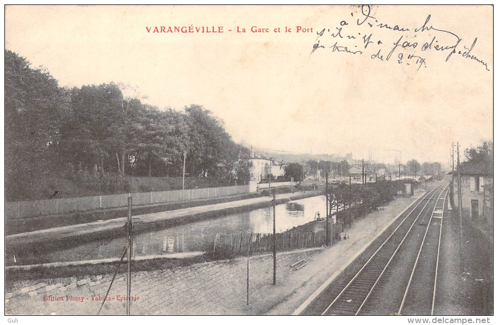 54 Meurthe Et Moselle (canton Tomblaine) VARANGEVILLE La Gare Et Le Port  ( Editions :Plessy  *PRIX FIXE - Autres & Non Classés