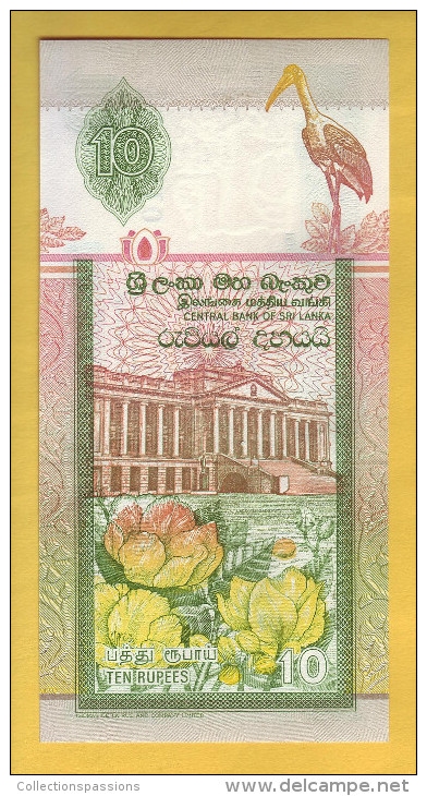 SRI LANKA - Billet De 10 Rupees. 1-01-91. Pick: 102. NEUF - Sri Lanka