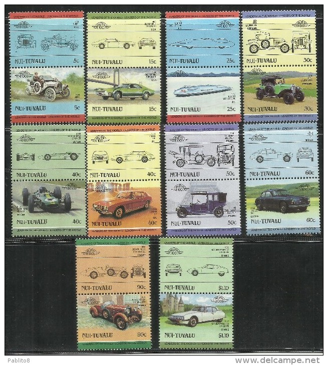 NUI TUVALU 1985 CARS HISTORY CAR AUTO STORIA AUTOMOBILI MNH - Tuvalu