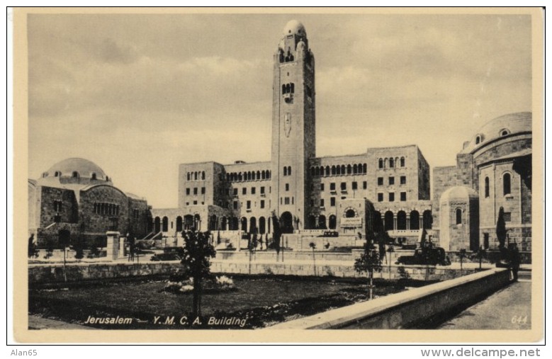 Jerulsalem Israel, YMCA Building, C1910s/20s Vintage Postcard - Israele