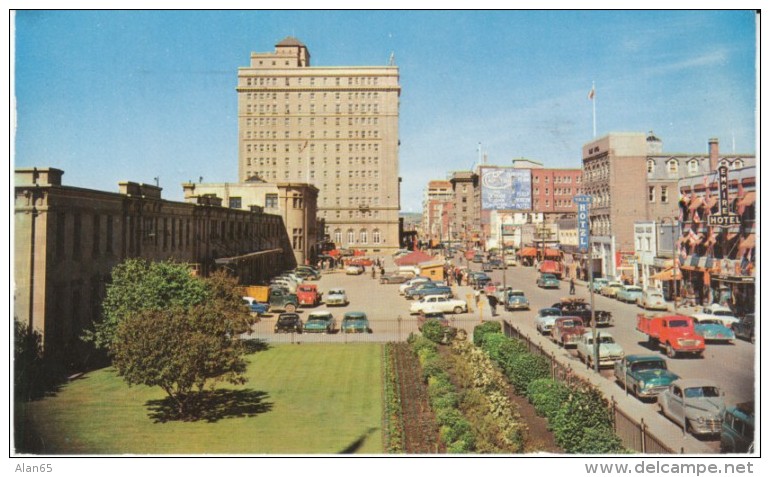 Calgary BC Canada, CPR Station, Palliser Hotel, Autos, C1960s Vintage Postcard - Calgary