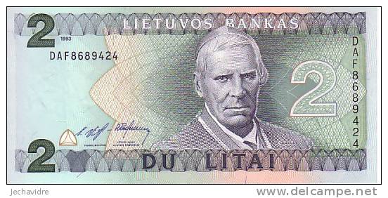 LITHUANIE  2 Litai   Emission De 1993   Pick 54a     ***** BILLET NEUF ***** - Lithuania