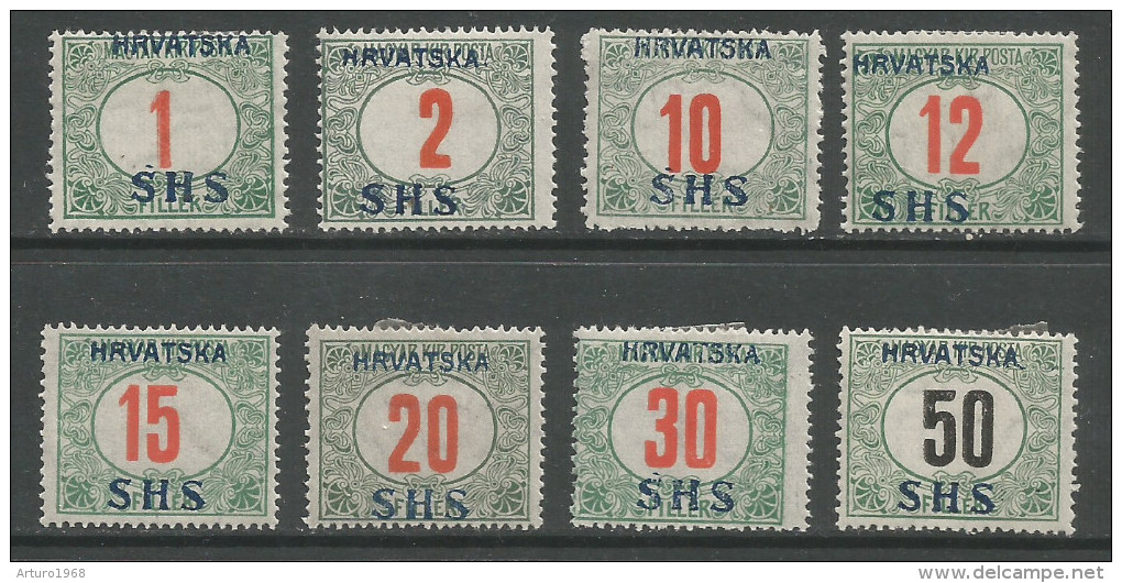 Jugoslawien / Yugoslavia / Yougoslavie - Mi.Porto 27/34 Complete Set In Good Condition - Mint /  *1918 - Michel: 320€ - Portomarken