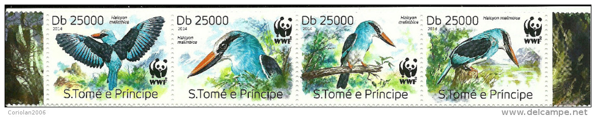 Sao Tome & Principe / Birds / Strip - Unused Stamps