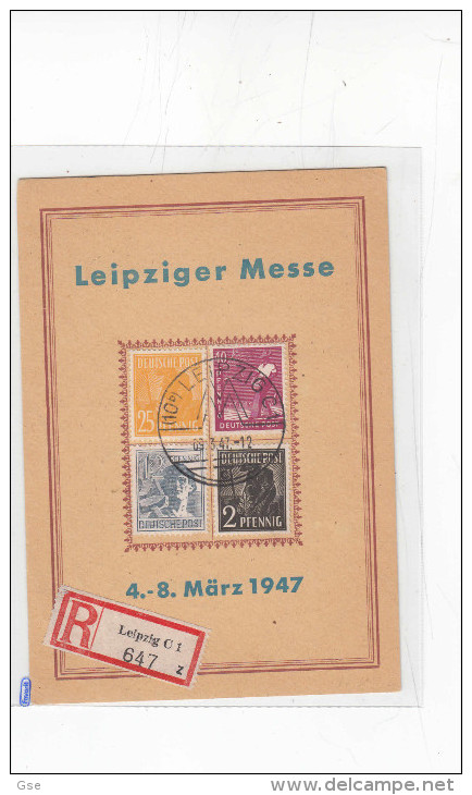 GERMANIA  1947 - Fiera Di Lipsia - Annullo Speciale Illustrato - Other & Unclassified