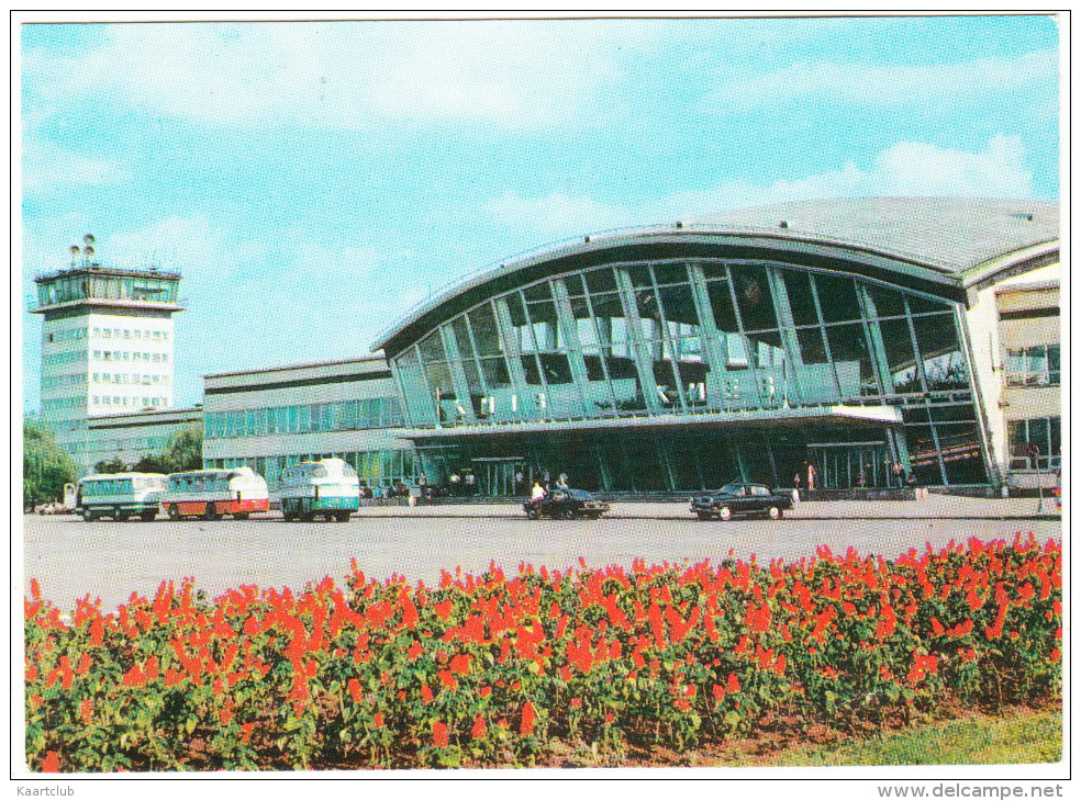 Kiev: GAZ-VOLGA M21 & M24, 3x AUTOBUS/COACH - Aéroport Boryspil International Airport - Ukraine, Russia - Passenger Cars