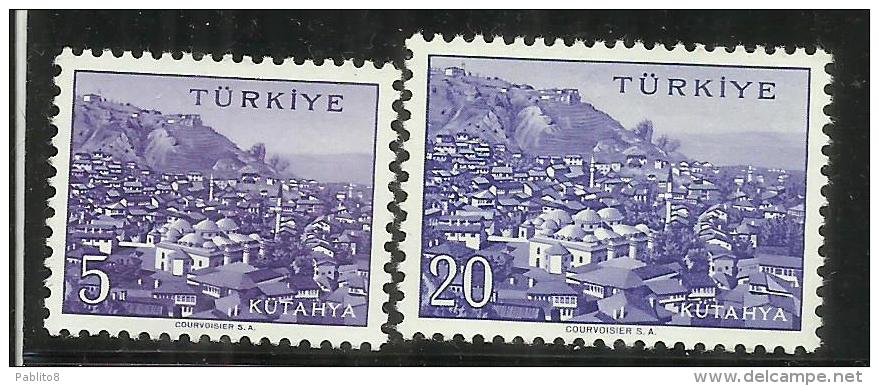 TURCHIA - TURKÍA - TURKEY 1959 - 1960 VIEW VEDUTA CITTA´  KUTAHYA   TOWN SERIE COMPLETA COMPLETE SET MNH - Unused Stamps