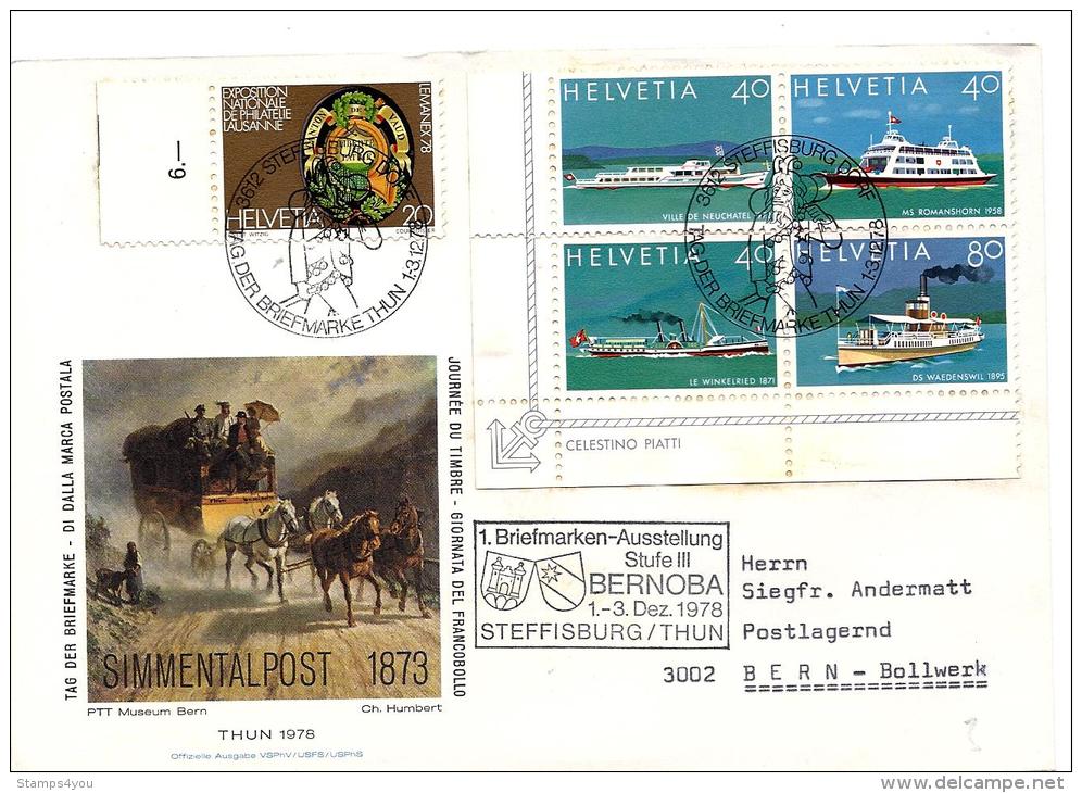 23167 -  Enveloppe  Avec Oblit Spéciale "Journée Du Timbre 1978 Bernoba" - Storia Postale