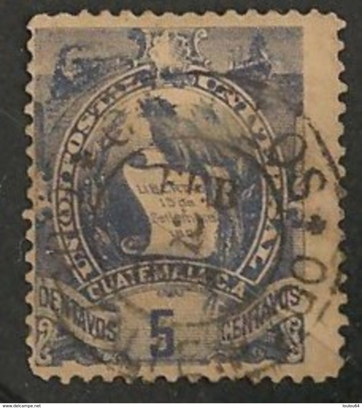 Timbres - Amérique - Guatemala - 1887/95 - 5 Centavos - - Guatemala