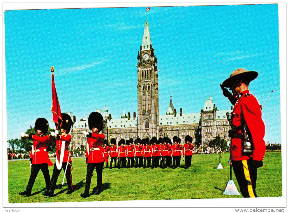 Ottawa: The Full Parade Of 'Changing Of The Guard' With Canada's Famous R.C.M.P. Saluting   - Police, Canada - Politie-Rijkswacht