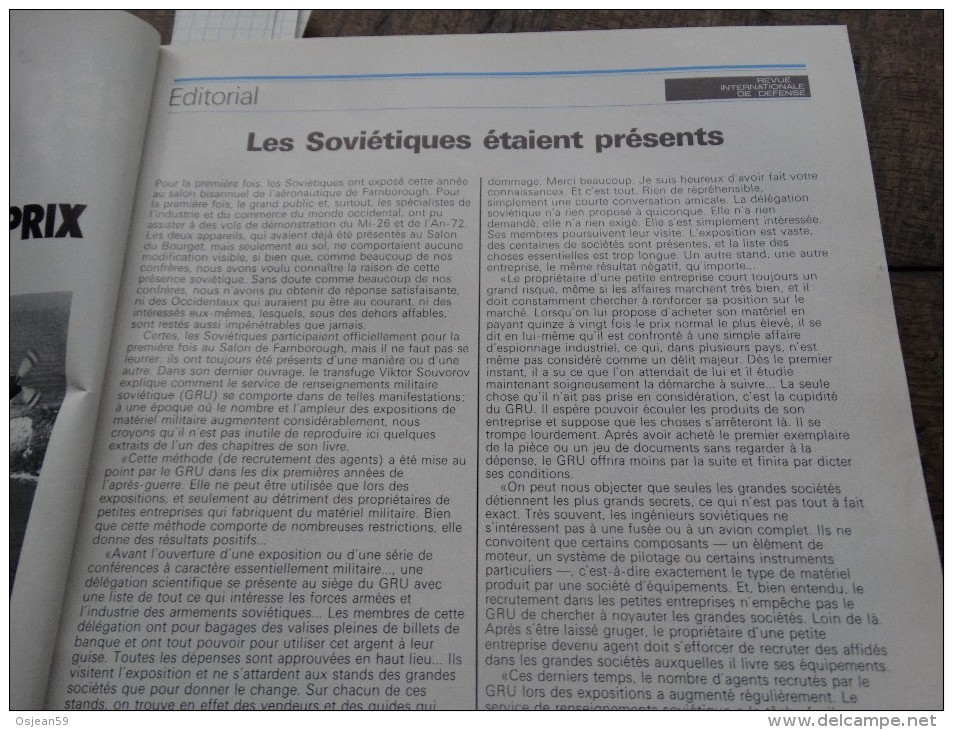 Revue Internationale De Défense N°10/1984 - Schiffe