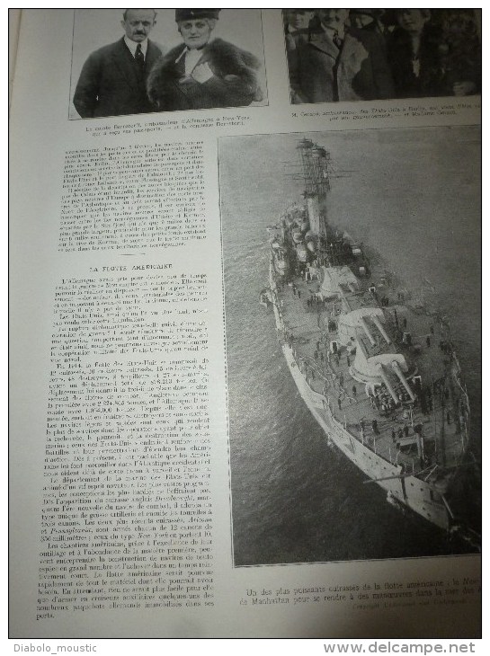 1917:US Chasse Les S-Marins;Destroyer All à Ymuiden;Front Belge COXYDE;Devenir Aviateur;Aumonier-Marin;Croquis FLAMENG - L'Illustration