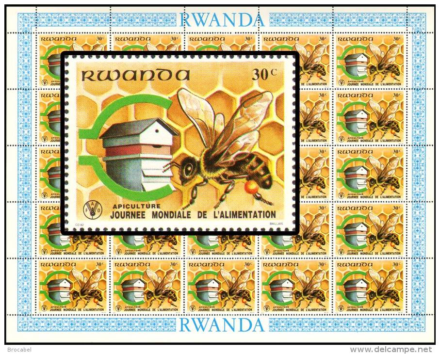 Rwanda 1095** 30c  Journee De L´alimentation  Sheet / Feuille De 25 MNH - Neufs