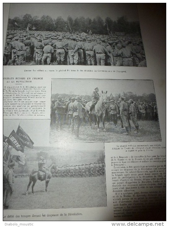 1917: Alphonse XIII;Texte LOTI;Front italien Cucco,Santo;Florence;Croquis FLAMENG;Russie;Exploit marins HYACINTHE-YVONNE