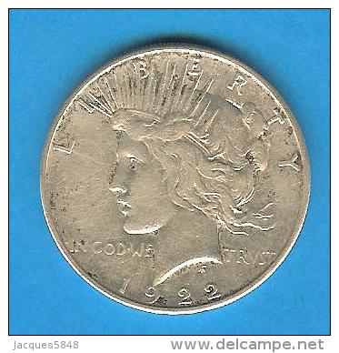 Monnaies ) USA - Amérique - One Dollar - Un Dollar - LIBERTY  1922 : S - Central America