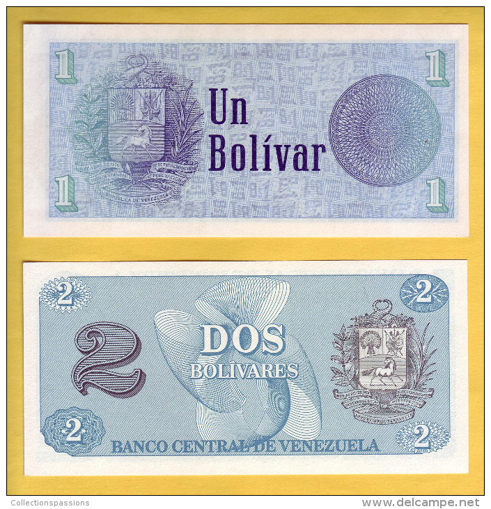 VENEZUELA - Lot De 2 Billets De 1 Et 2 Bolivares. 5-10-89. Pick: 68 Et 69. NEUF - Venezuela